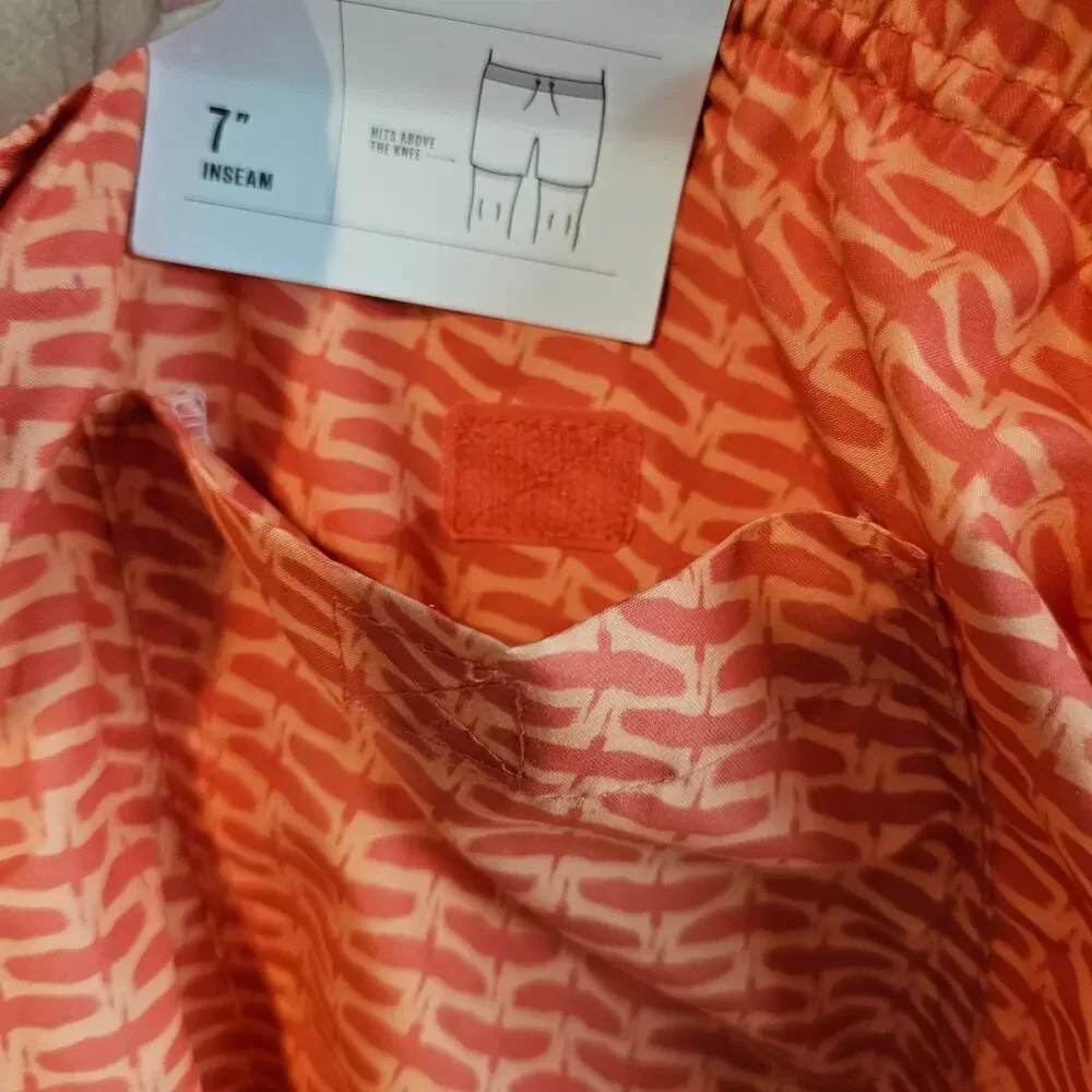 Goodfellow & Co Swim Trunks Mens Size XXL Orange Swim Shorts 7